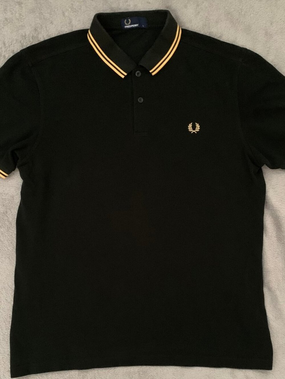 Green Fred Perry Polo M3600. Very Dark Green. Rare Color Combo. Large.